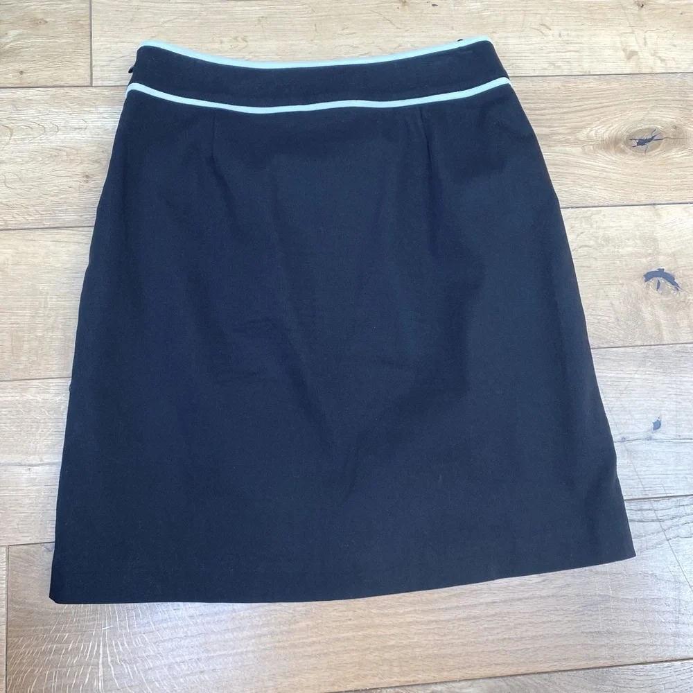 Vintage Black Embroidered cutout black and white skirt - Picture 6 of 11